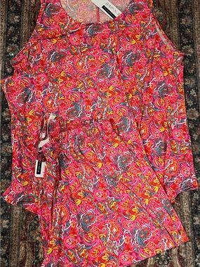 Paisley Tank & Pants Set - Pink Multi